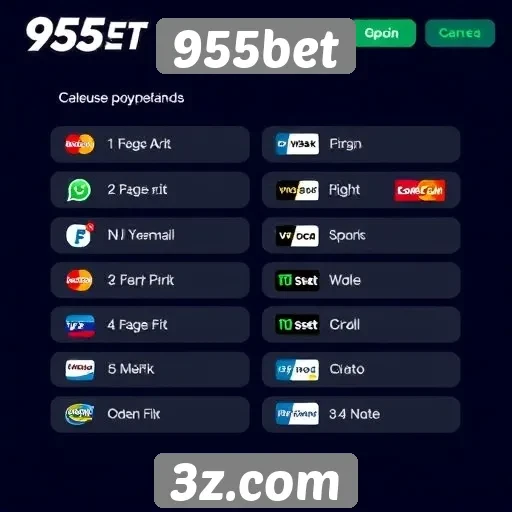 Opções de pagamento disponíveis no 955bet